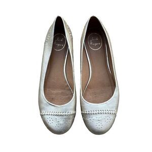 Jack Rogers White Leather Ballet Flats